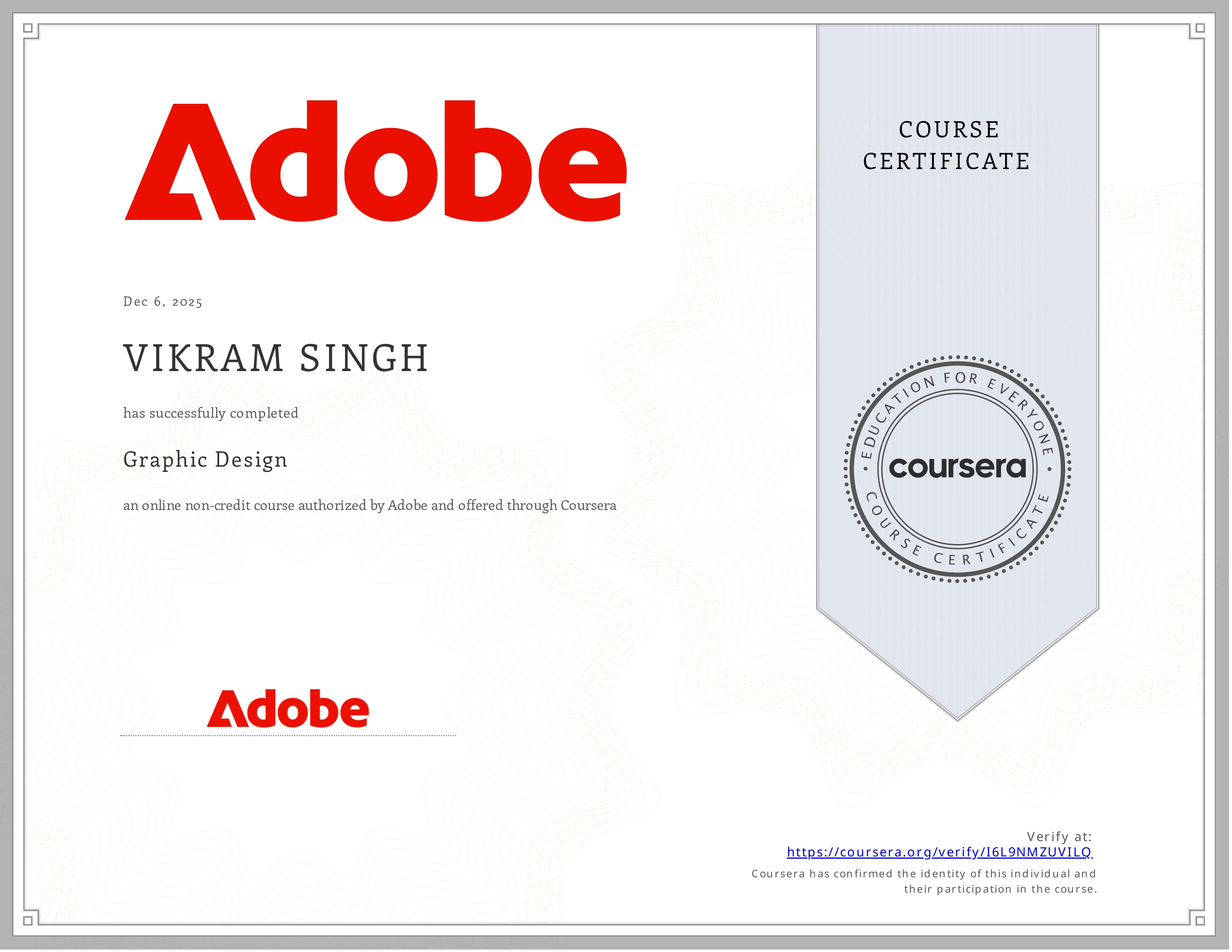 Coursera graphic design certificate